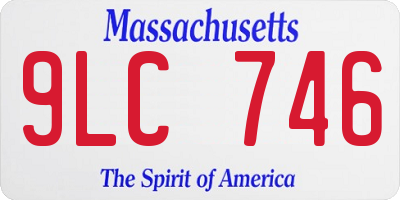 MA license plate 9LC746