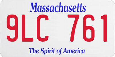 MA license plate 9LC761