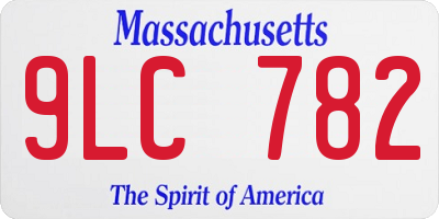 MA license plate 9LC782