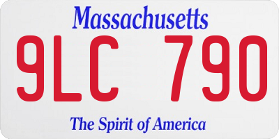 MA license plate 9LC790