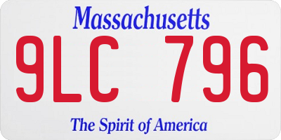 MA license plate 9LC796