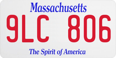 MA license plate 9LC806