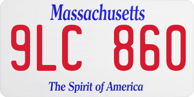 MA license plate 9LC860