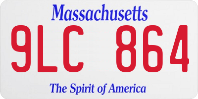 MA license plate 9LC864
