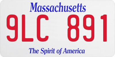 MA license plate 9LC891