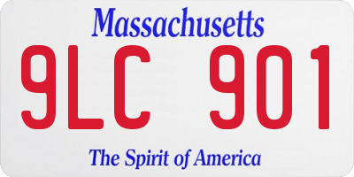 MA license plate 9LC901