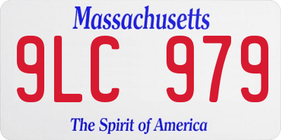 MA license plate 9LC979