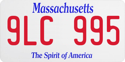 MA license plate 9LC995