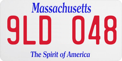 MA license plate 9LD048
