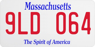 MA license plate 9LD064