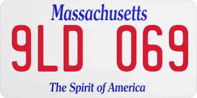 MA license plate 9LD069
