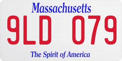 MA license plate 9LD079