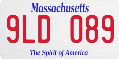 MA license plate 9LD089