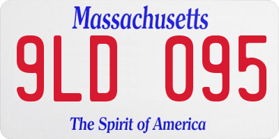 MA license plate 9LD095