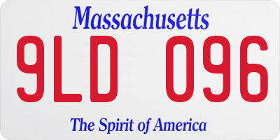 MA license plate 9LD096