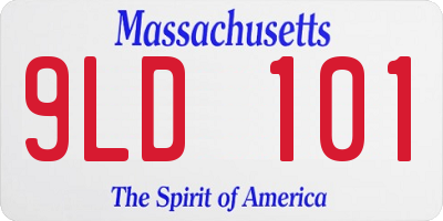 MA license plate 9LD101