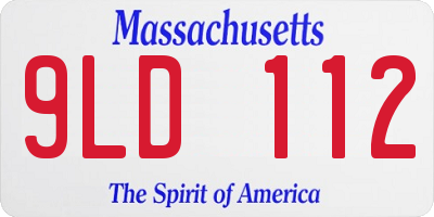 MA license plate 9LD112