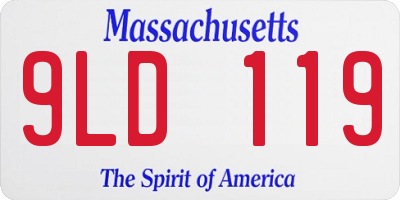 MA license plate 9LD119