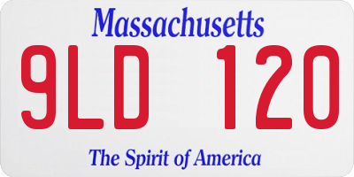 MA license plate 9LD120