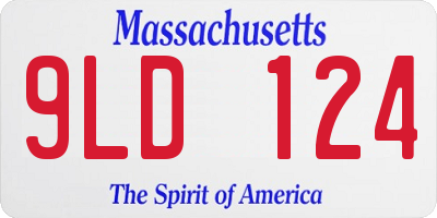 MA license plate 9LD124