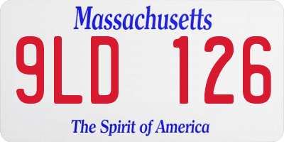 MA license plate 9LD126