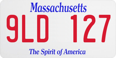 MA license plate 9LD127