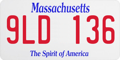 MA license plate 9LD136