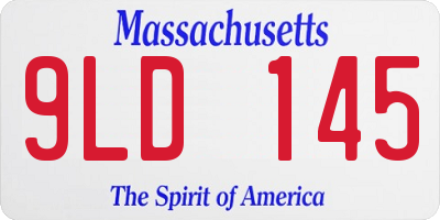 MA license plate 9LD145