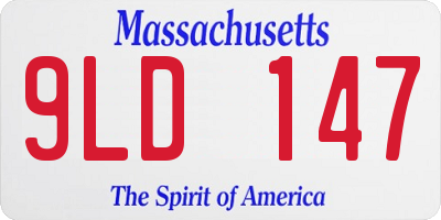 MA license plate 9LD147