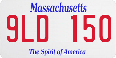 MA license plate 9LD150