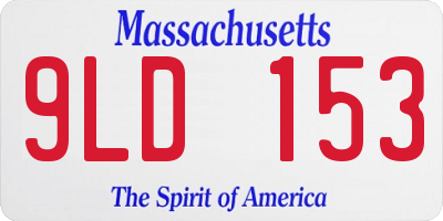 MA license plate 9LD153