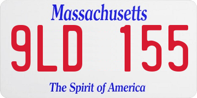 MA license plate 9LD155