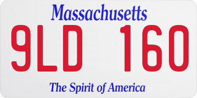 MA license plate 9LD160