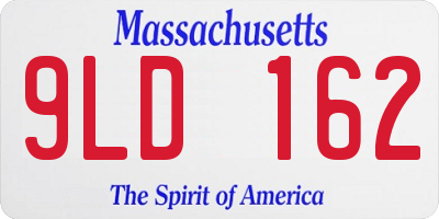 MA license plate 9LD162