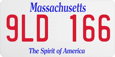 MA license plate 9LD166
