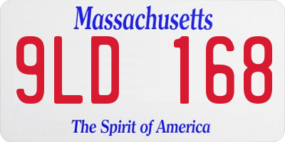 MA license plate 9LD168