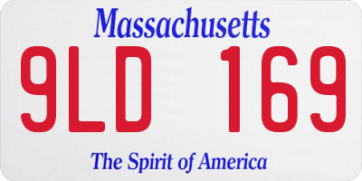 MA license plate 9LD169