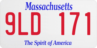 MA license plate 9LD171