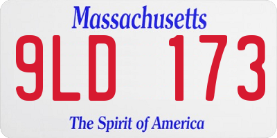 MA license plate 9LD173