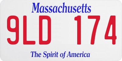 MA license plate 9LD174