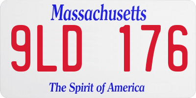 MA license plate 9LD176