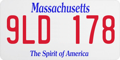 MA license plate 9LD178