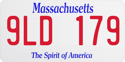 MA license plate 9LD179