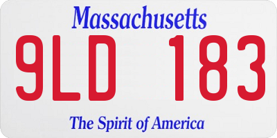 MA license plate 9LD183