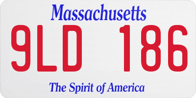 MA license plate 9LD186