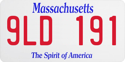 MA license plate 9LD191