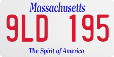 MA license plate 9LD195