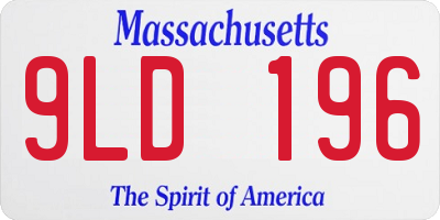 MA license plate 9LD196