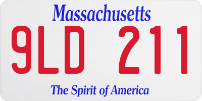 MA license plate 9LD211