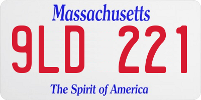 MA license plate 9LD221